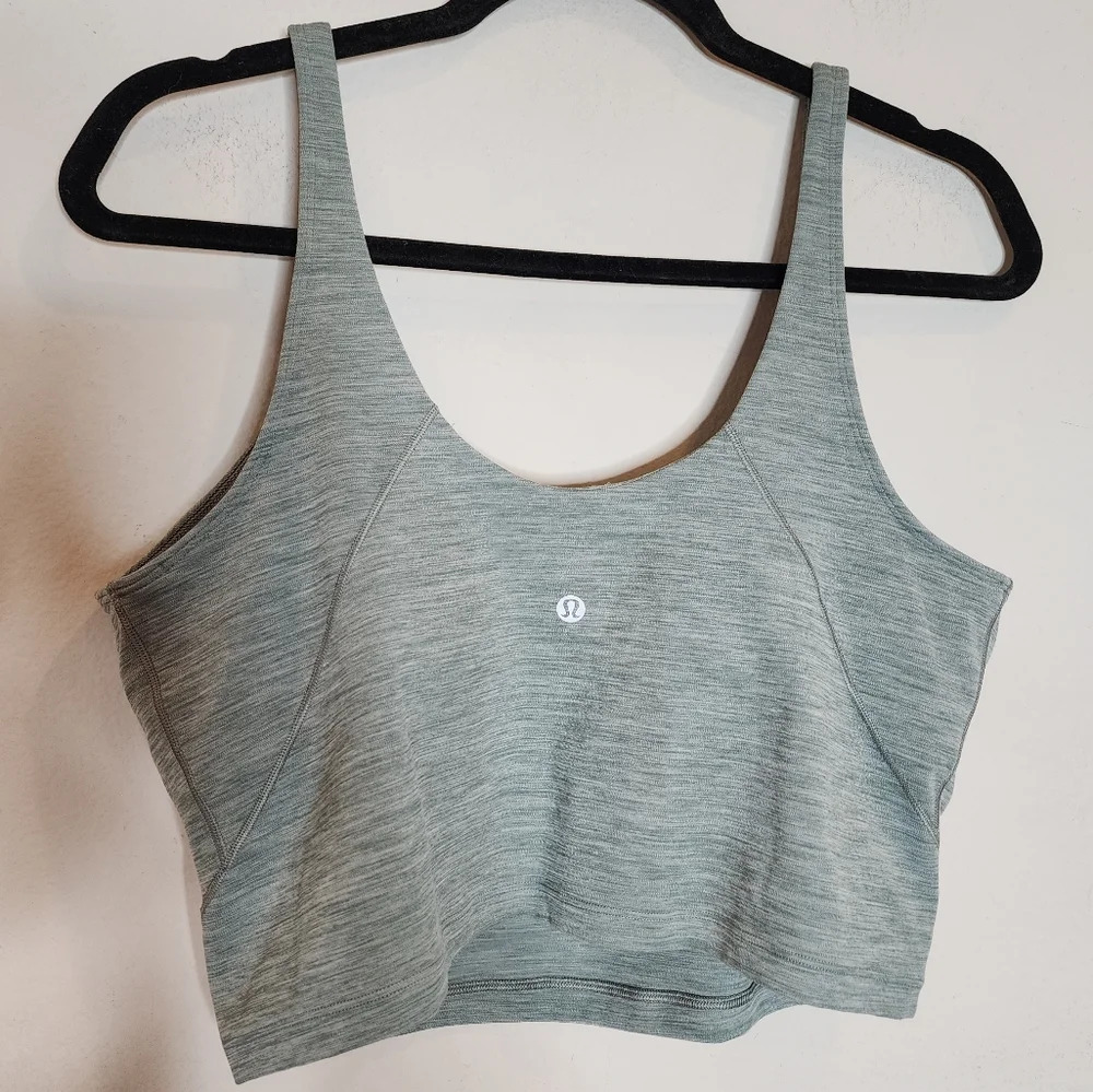 Lululemon Align Crop Tank Heathered Tidewater Teal Size 14 - Picture 4 of 14